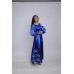Embroidered dress "Glossy Blue"